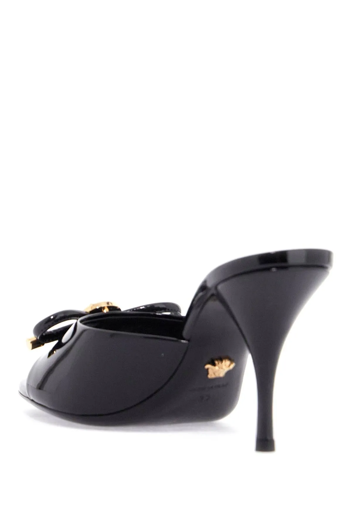 Versace Women's "Opera Bow Patent Leather Mules