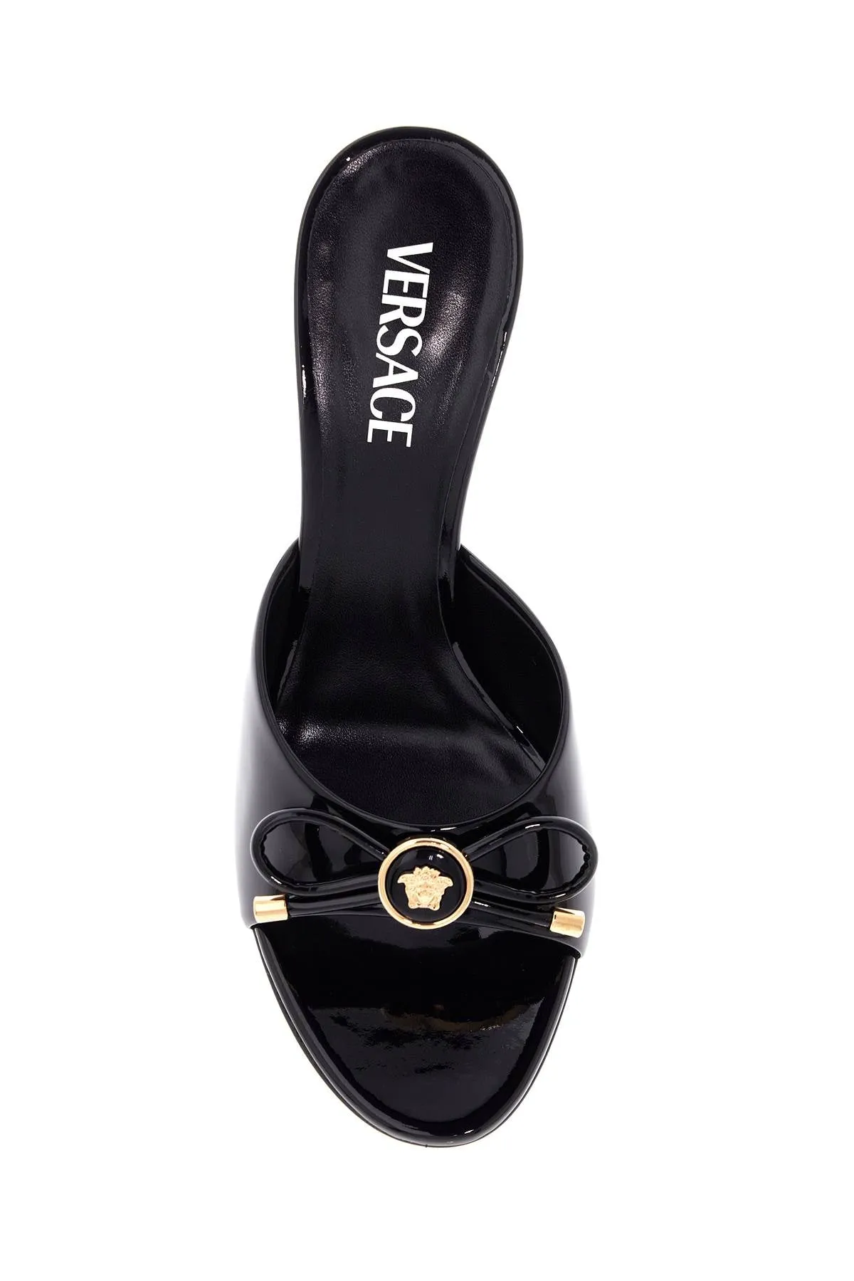 Versace Women's "Opera Bow Patent Leather Mules