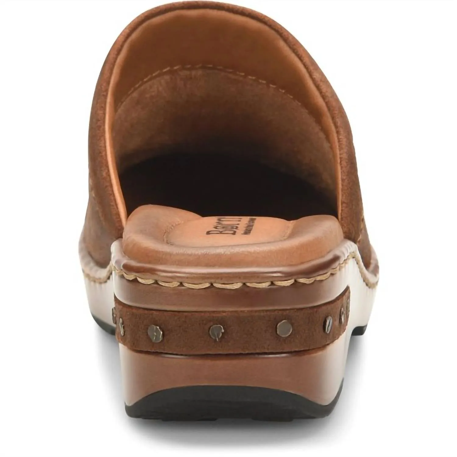 Women Bandy Clogs In Brown Distressed