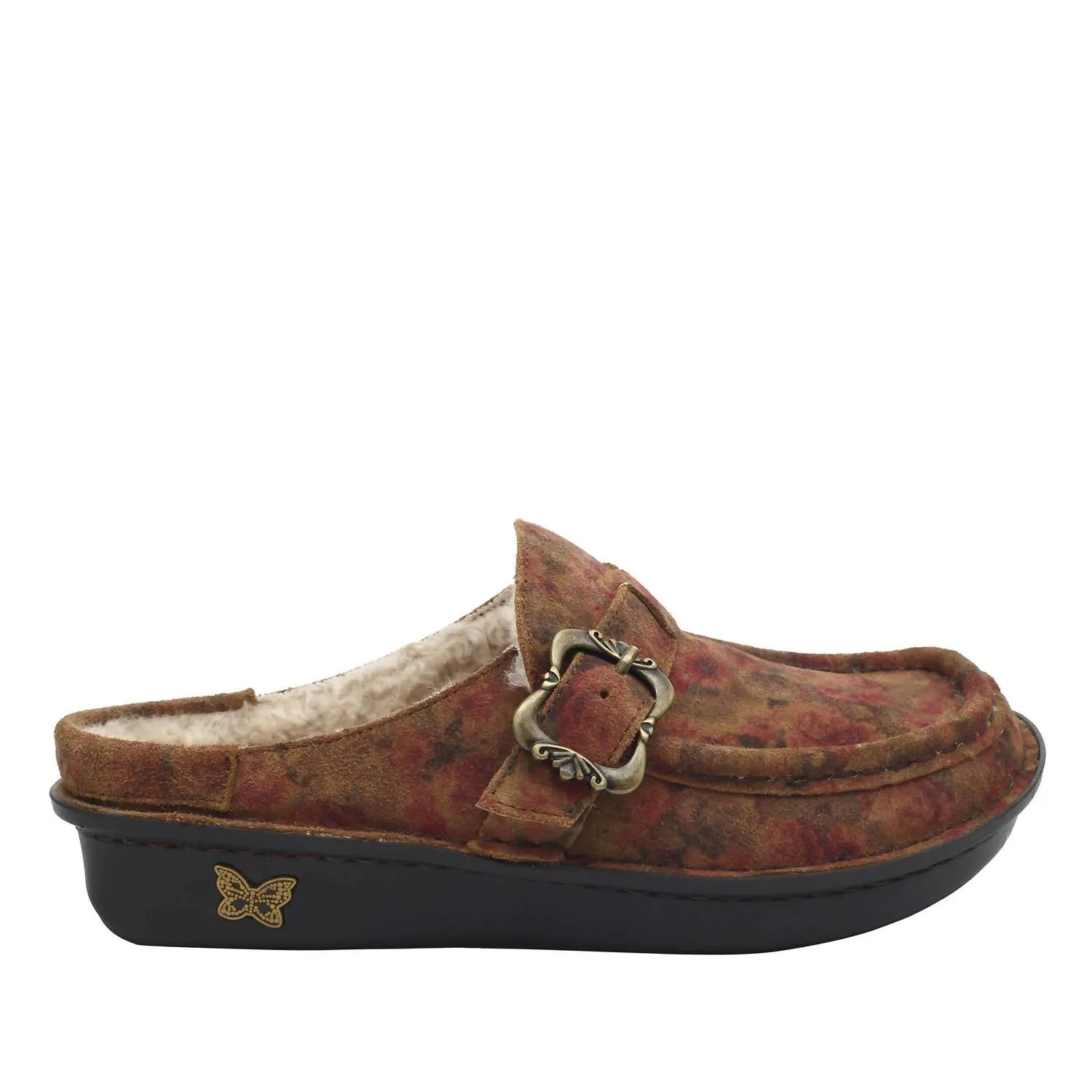 Women Brigid Clogs In Cognac & Roses