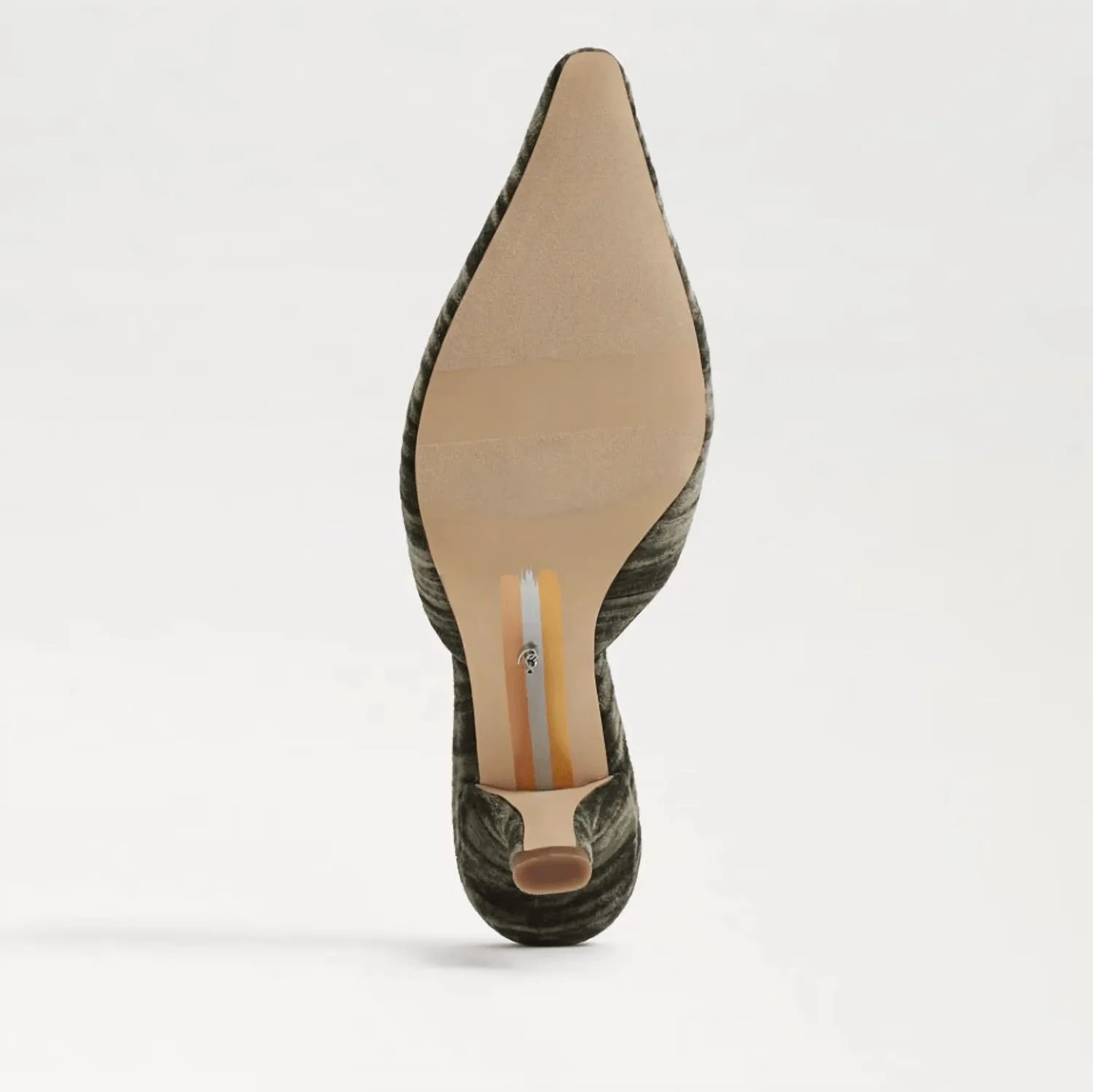 Women Brit Glow Kitten Heel Mule In Winter Moss Velvet