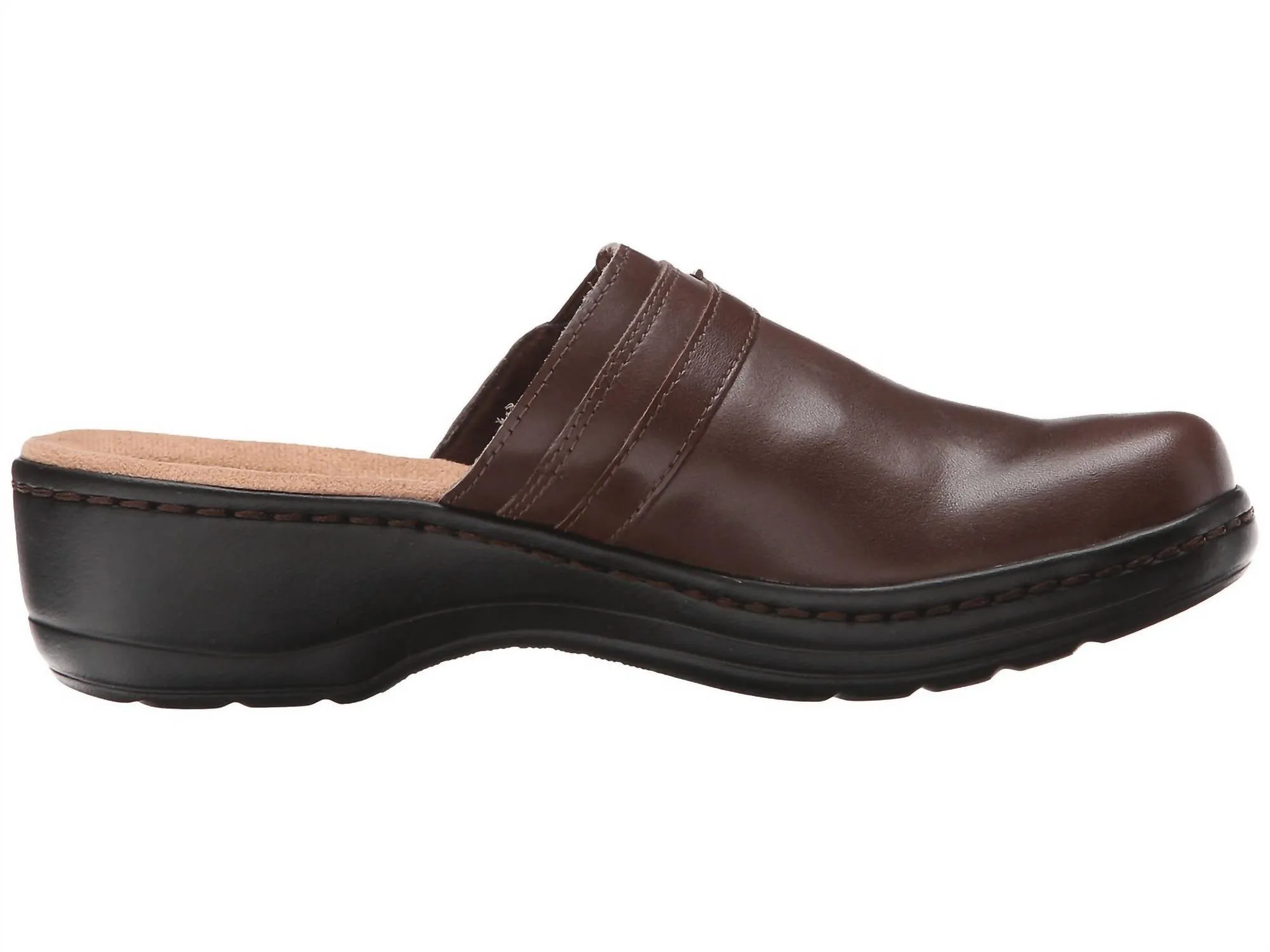 Women Hayla Marina Leather Mules Slip On Shoes In Brown