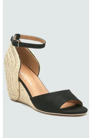 Women Horizon Espadrille Wedge In Black