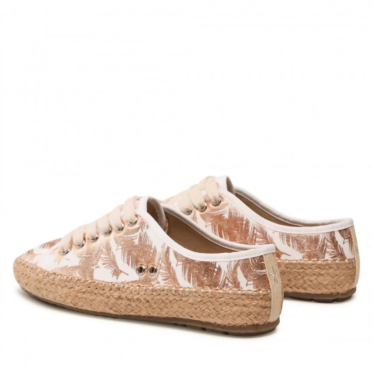 Women's Agonis Espadrille Trainers In White Palm
