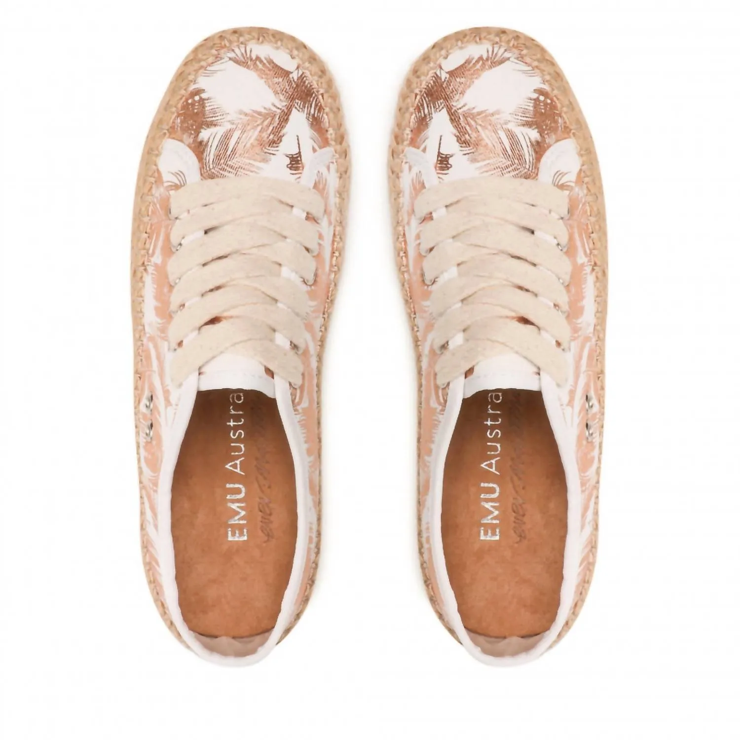 Women's Agonis Espadrille Trainers In White Palm