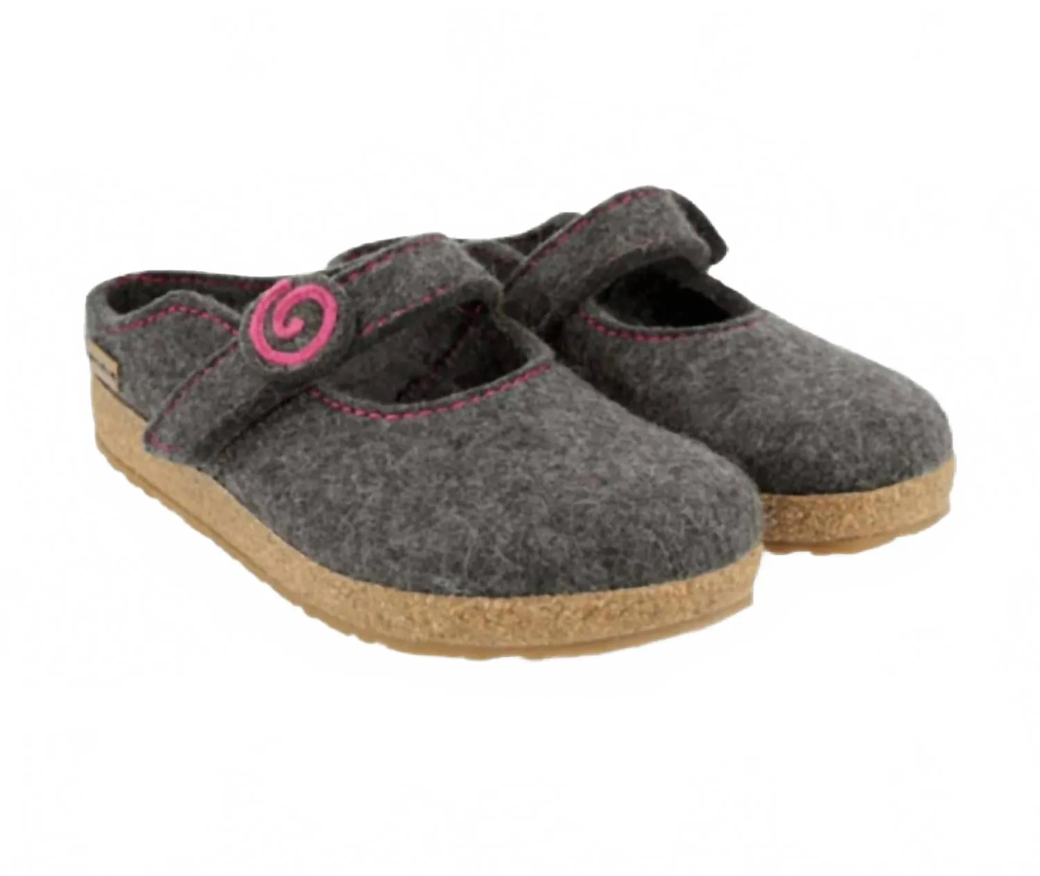 Women's Alice Strapped Boiled Wool Clog In Grey