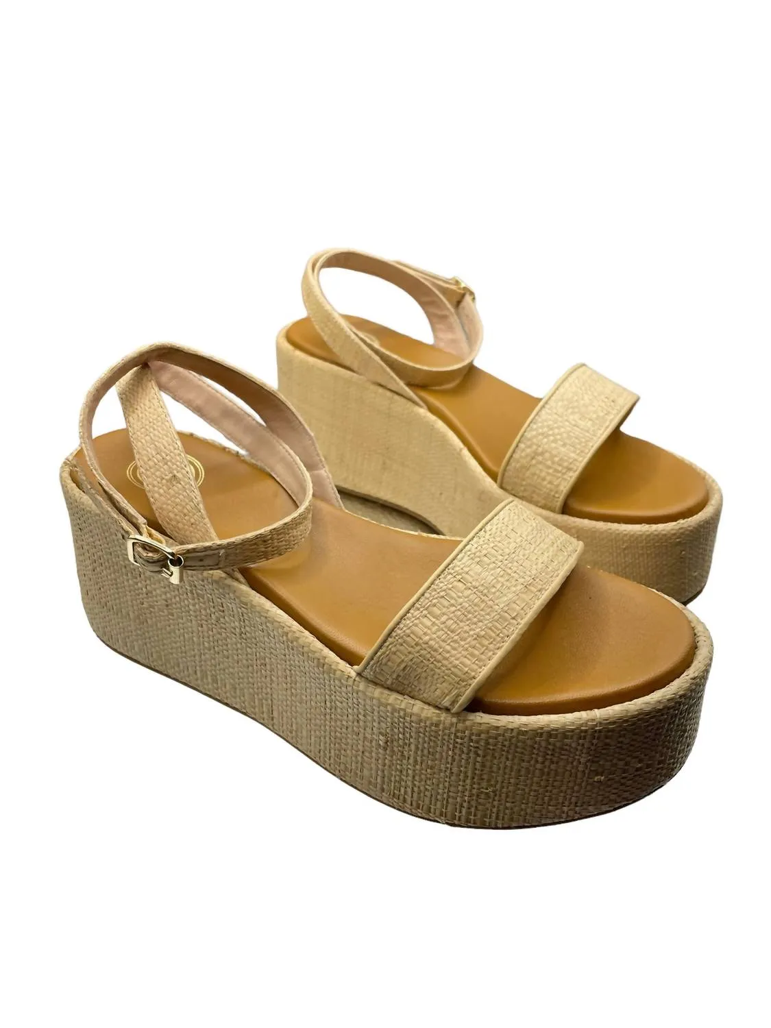 Women's Amalfi Wedge Sandal In Raffia Natural