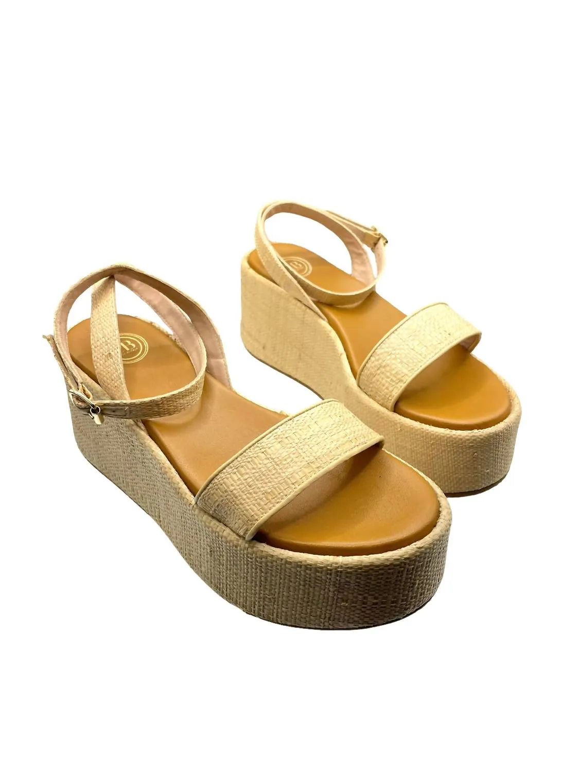 Women's Amalfi Wedge Sandal In Raffia Natural
