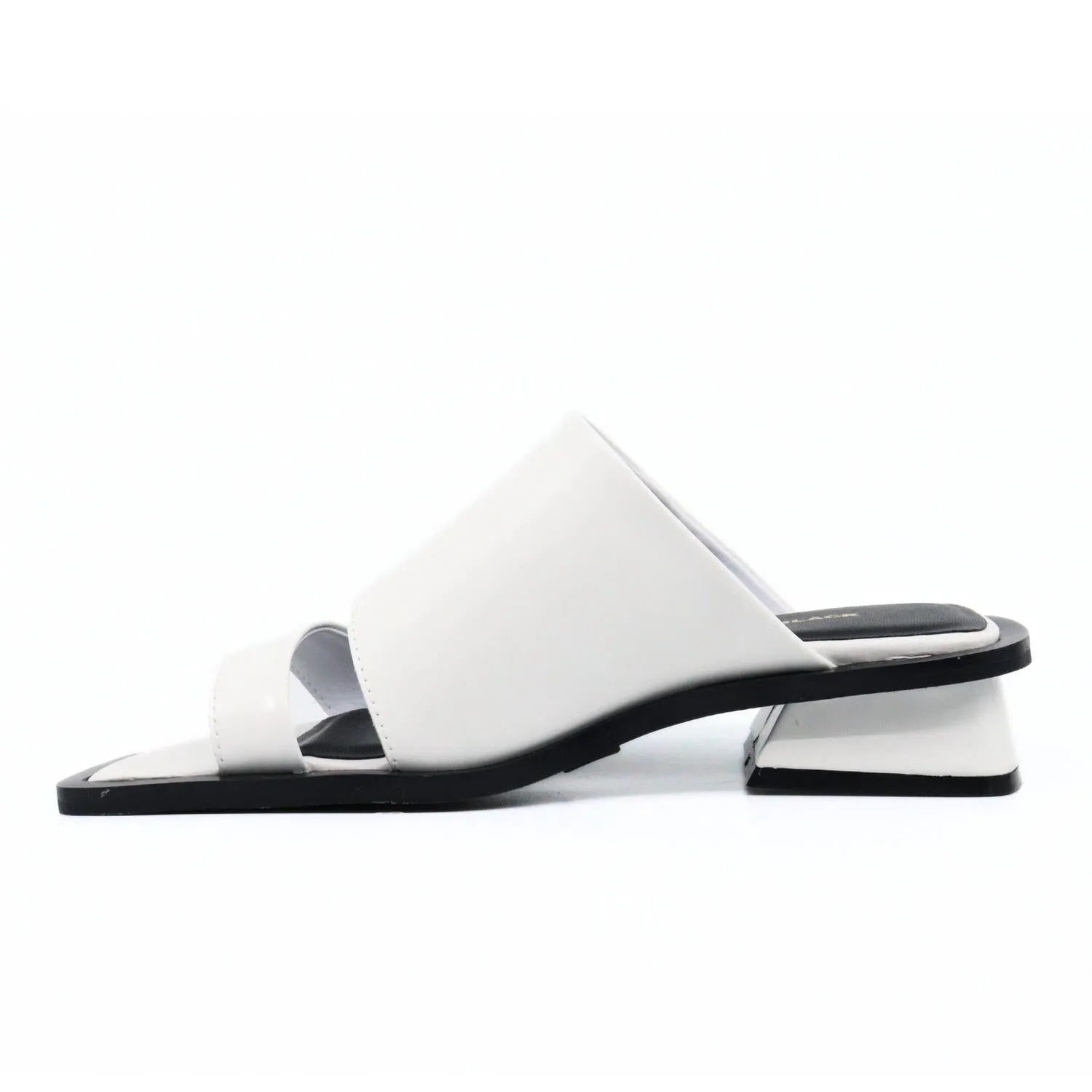Women's Angle Mule In White