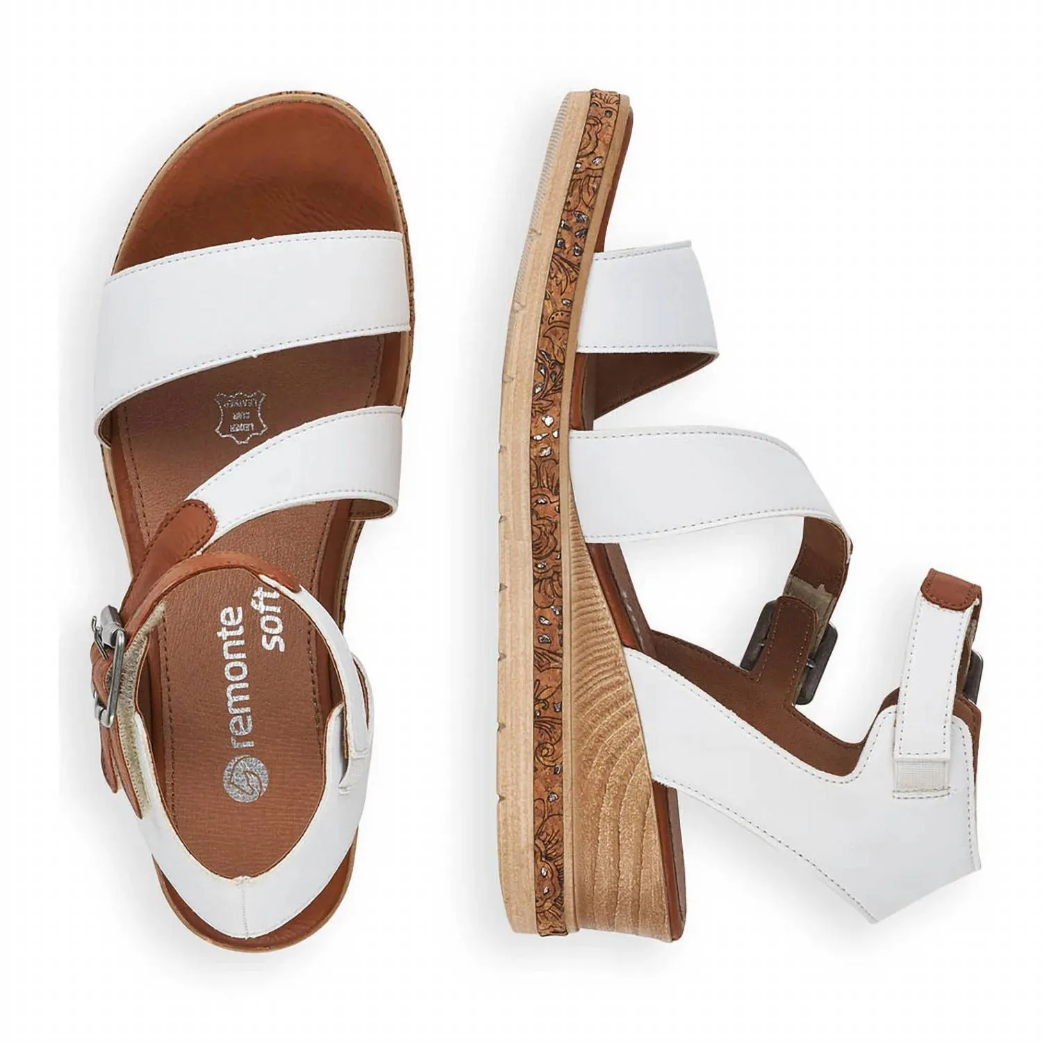 Women's Ankle Strap Sandals In White/cayenne
