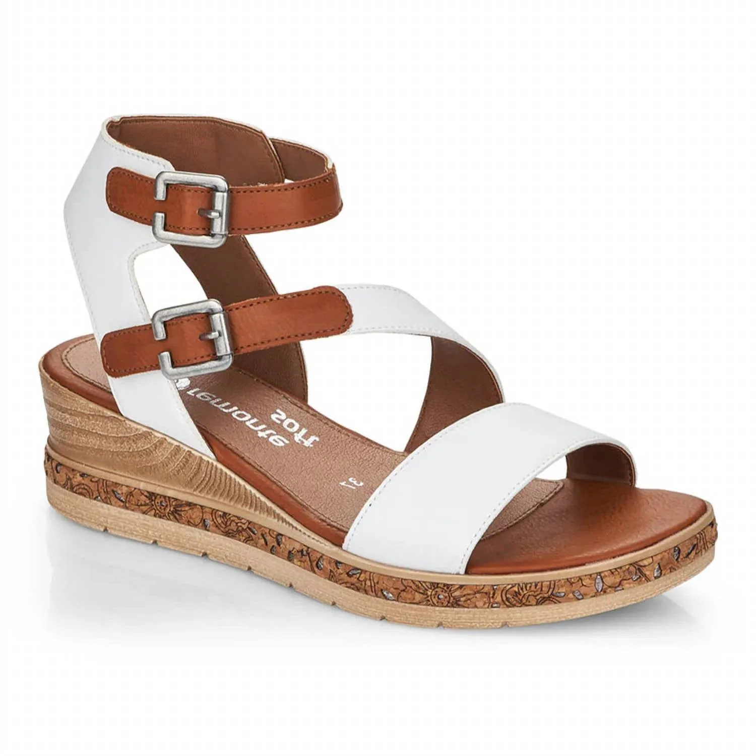 Women's Ankle Strap Sandals In White/cayenne