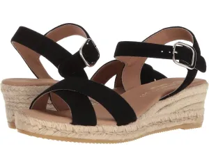 Women's Ashley Espadrille Wedge Sandals In Black