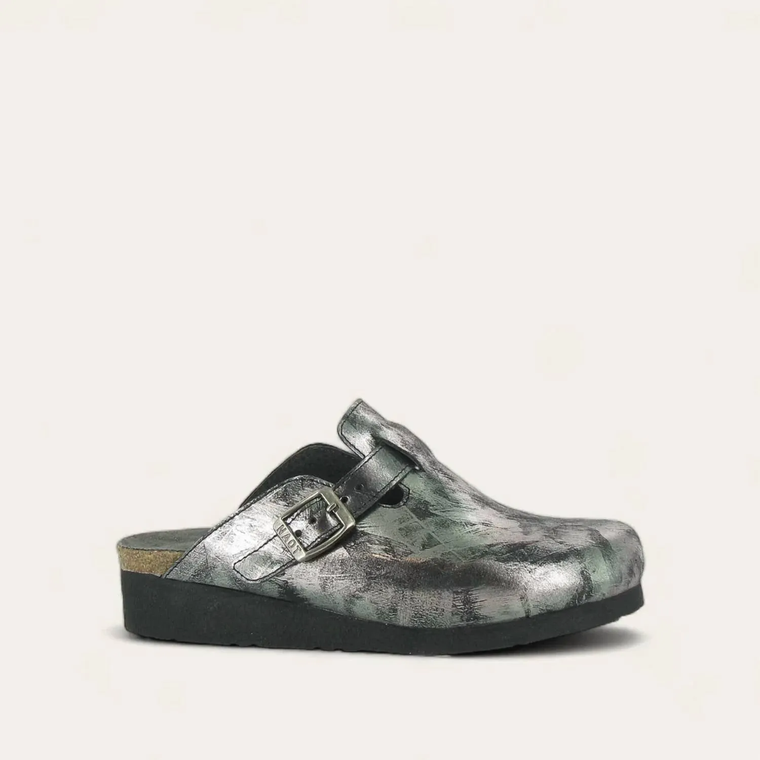 Women's Autumn Mule In Metallic Onyx
