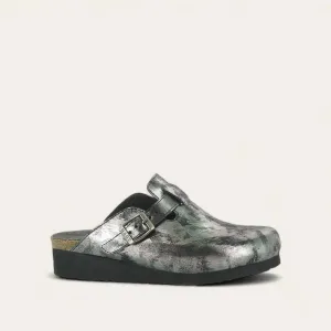 Women's Autumn Mule In Metallic Onyx