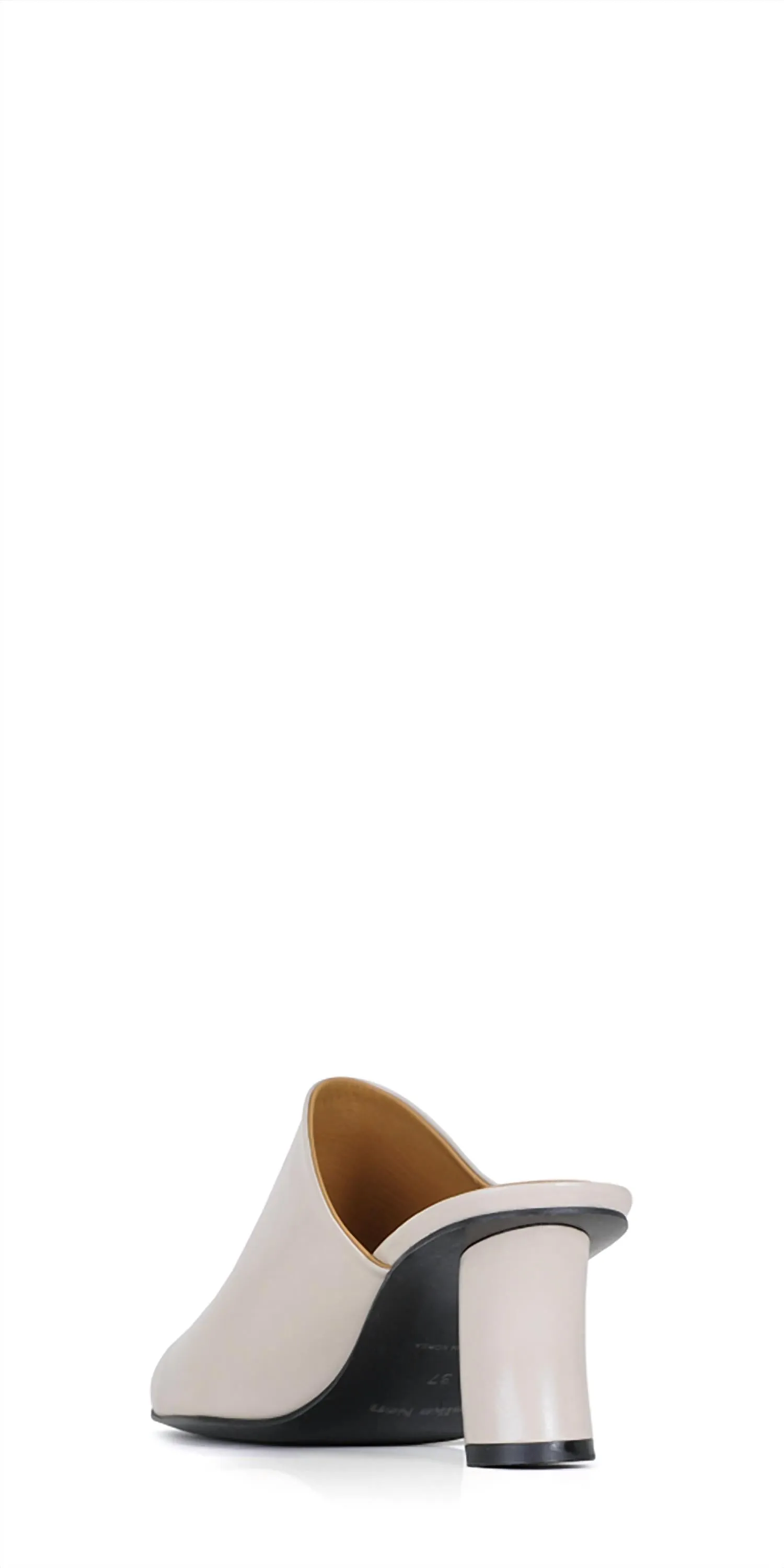 Women's Basic Curvy Mules In Cream