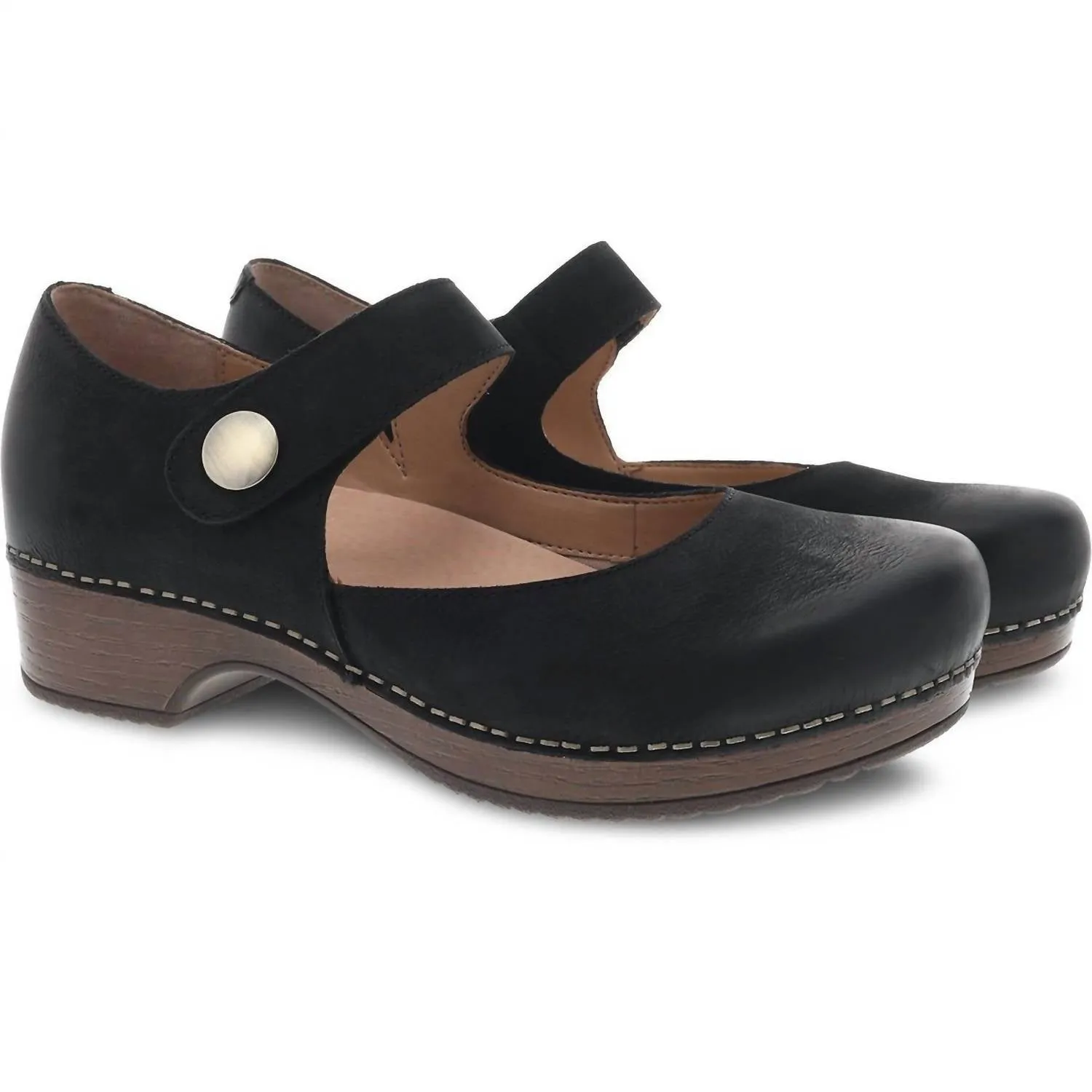 Women's Beatrice Clog Shoes In Black Burnished