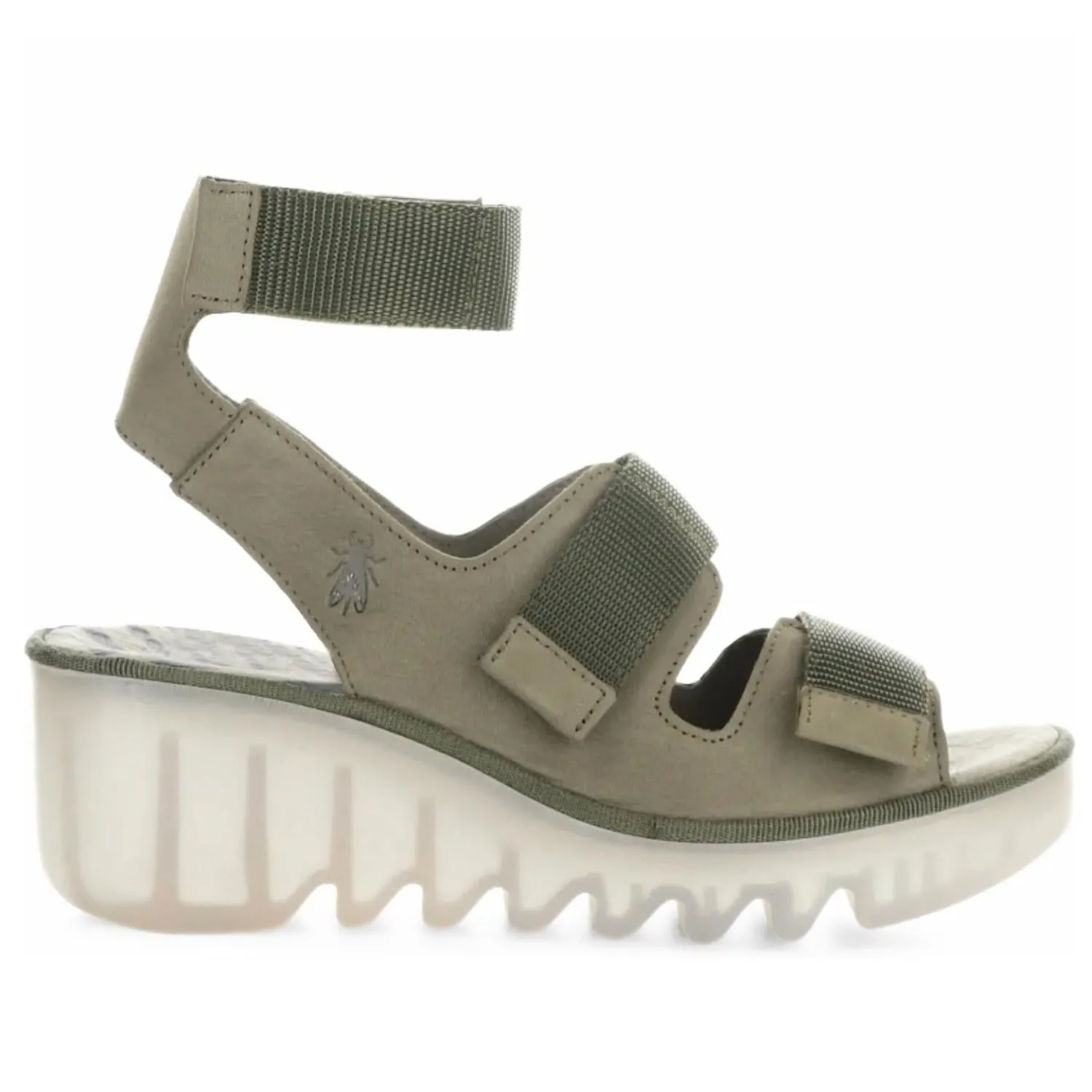 Women's Bech Wedge Sandal In Khaki Green