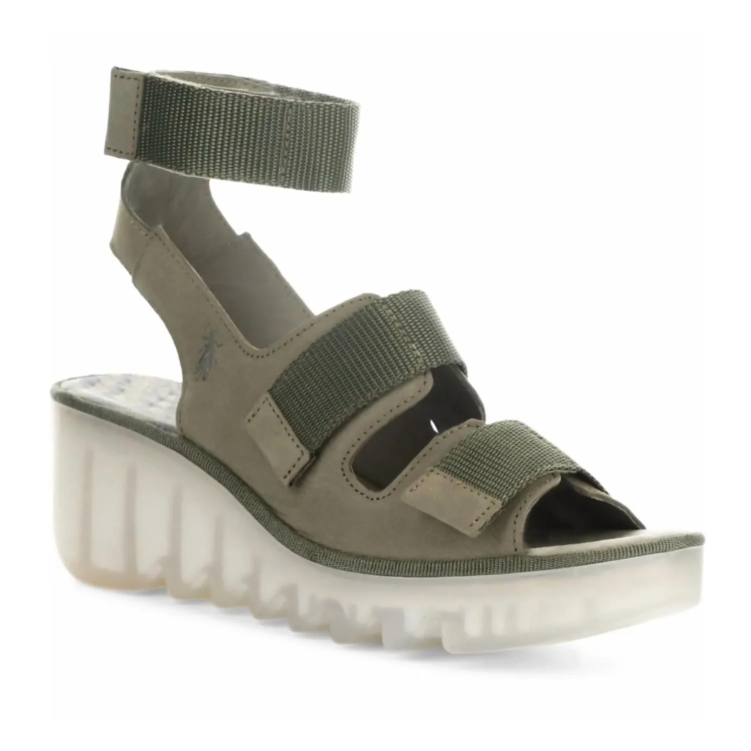 Women's Bech Wedge Sandal In Khaki Green