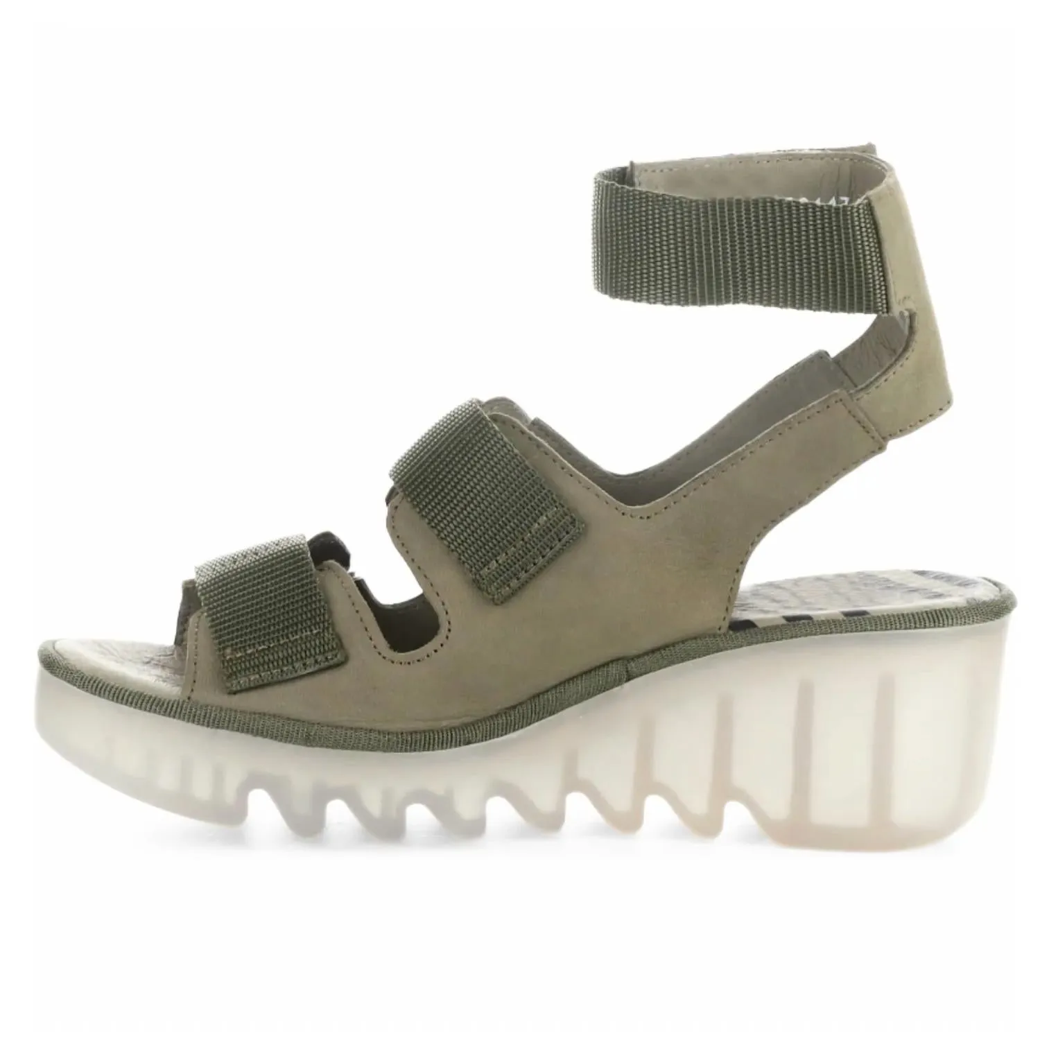Women's Bech Wedge Sandal In Khaki Green