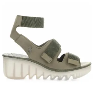 Women's Bech Wedge Sandal In Khaki Green