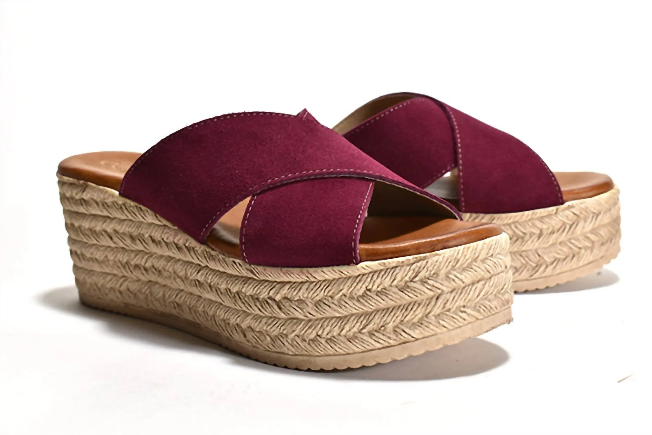 Women's Bella Espadrille Wedge Sandals In Raspberry Suede