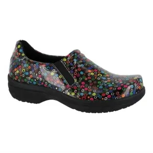 Women's Bind Slip Resistant Work Shoe - Medium Width In Black/bright Multi Dots