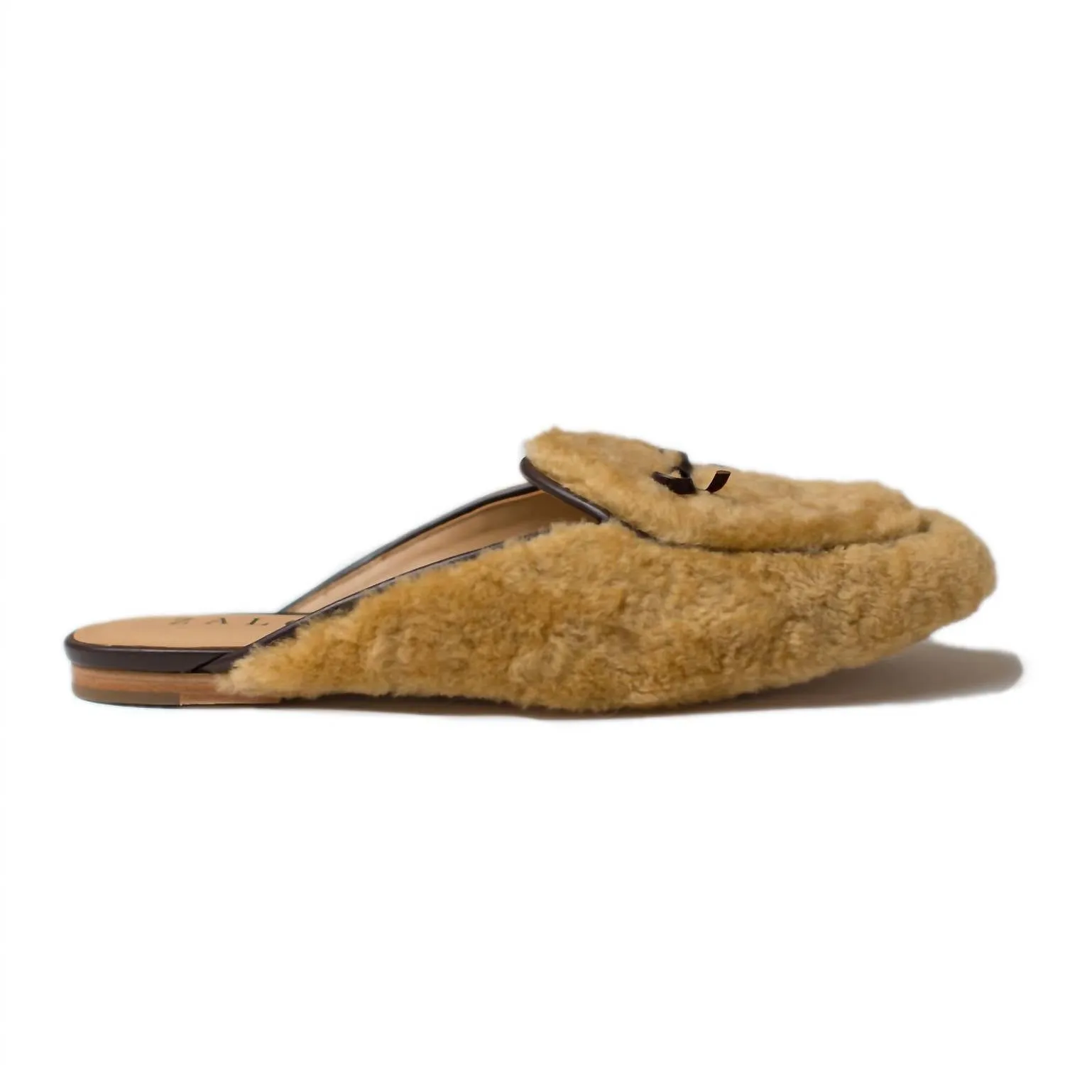 Women's Bow Mule In Tan/chocolate