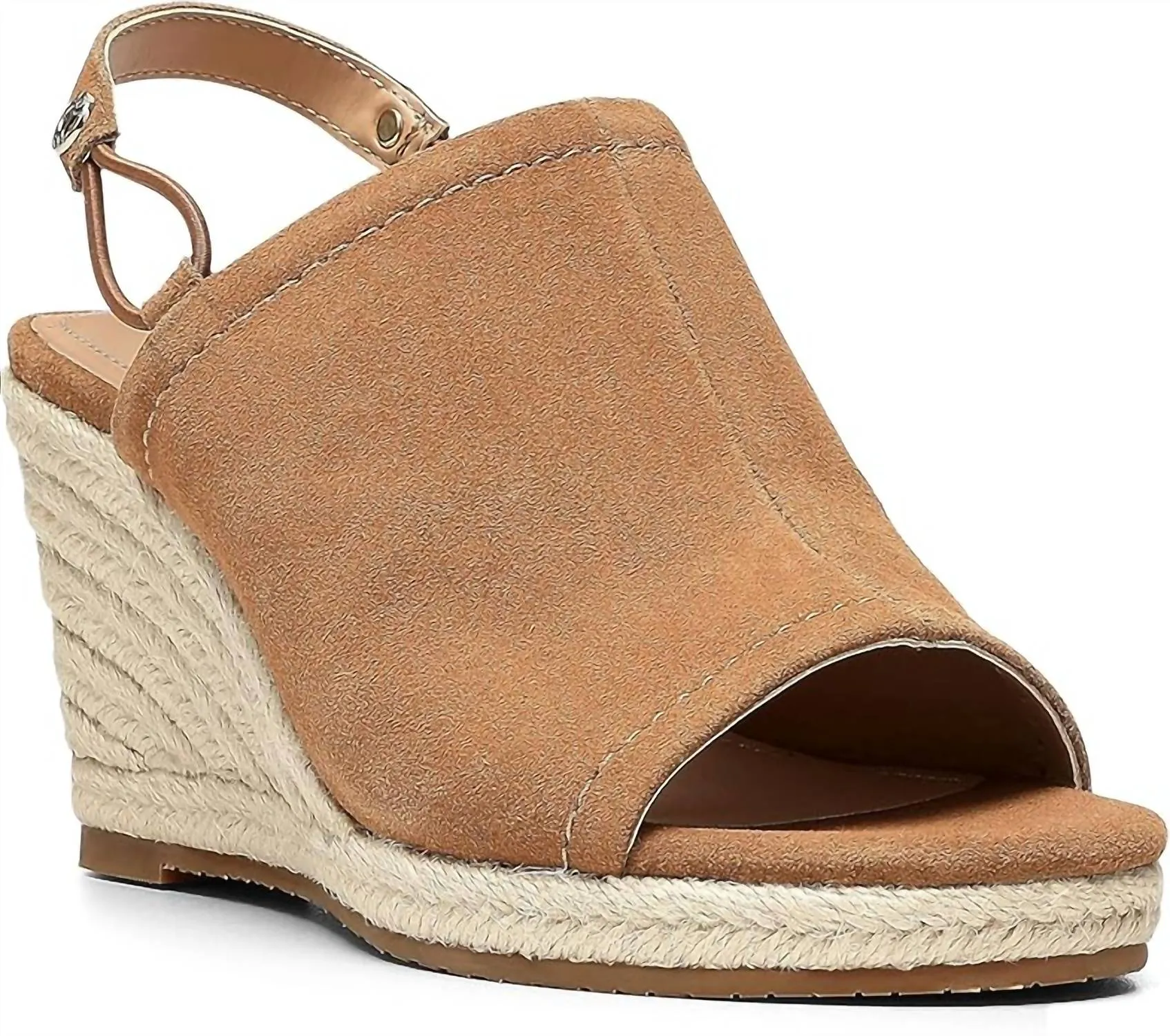 Women's Cai 2 Espradille Wedge Sandals In Cognac Suede