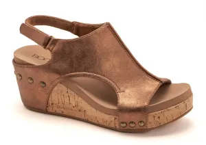 Women's Carley Wedge Sandal In Antique Bronze