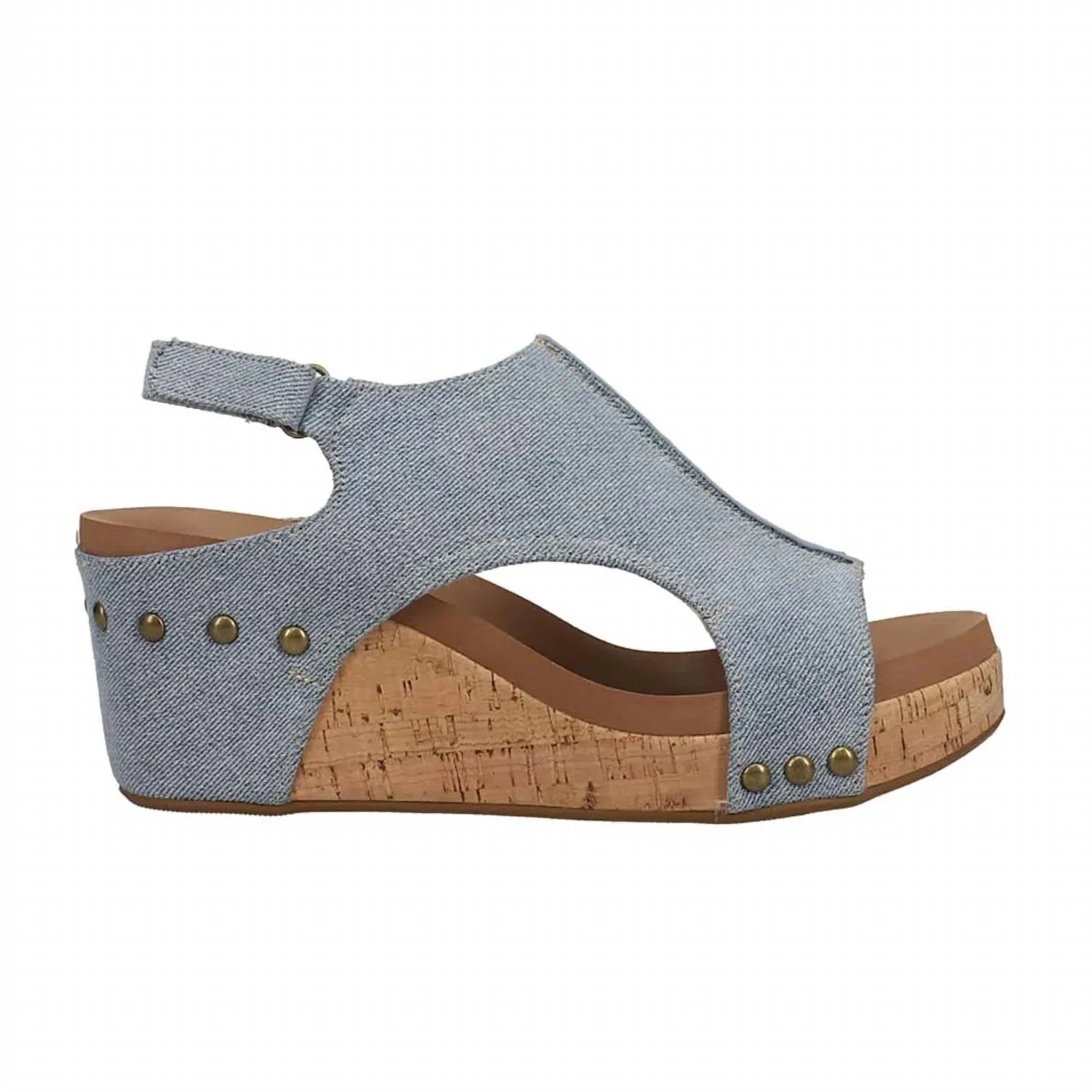 Women's Carley Wedge Sandal In Denim Blue