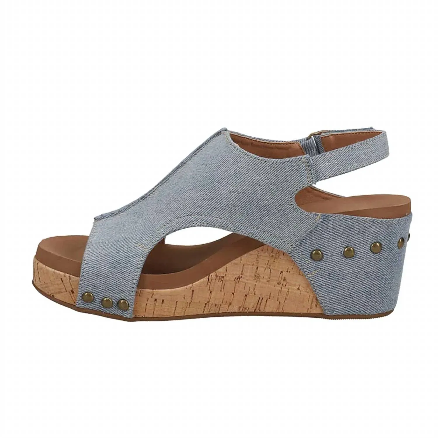 Women's Carley Wedge Sandal In Denim Blue
