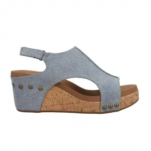 Women's Carley Wedge Sandal In Denim Blue