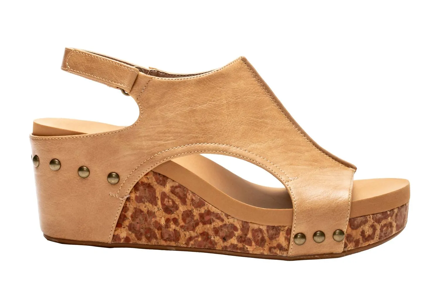 Women's Carley Wedge Sandals In Taupe Smooth Leopard