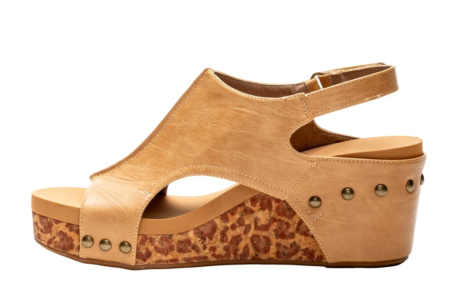 Women's Carley Wedge Sandals In Taupe Smooth Leopard