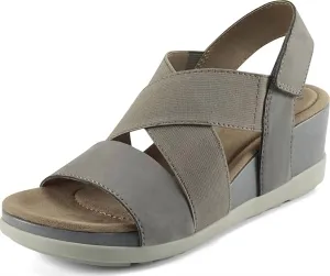 Women's Carren Wedge Sandals In Pebble
