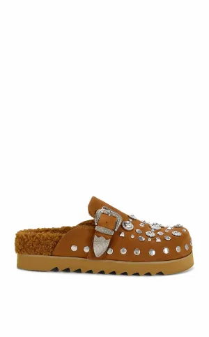 Women's Chatter Sherpa Lined Clog In Brown
