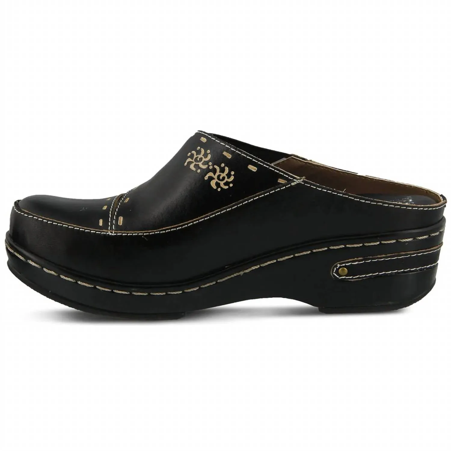 Women's Chino Leather Clog In Black