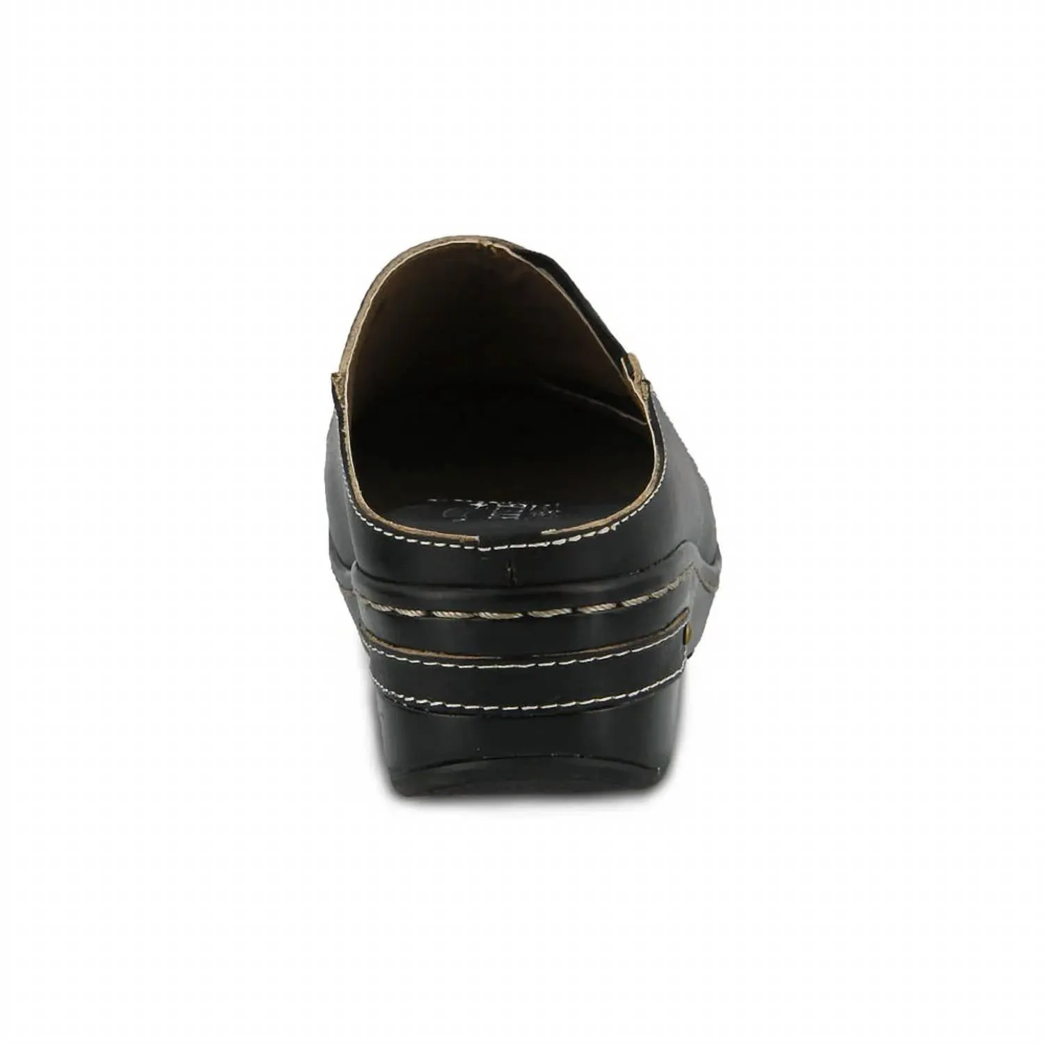 Women's Chino Leather Clog In Black