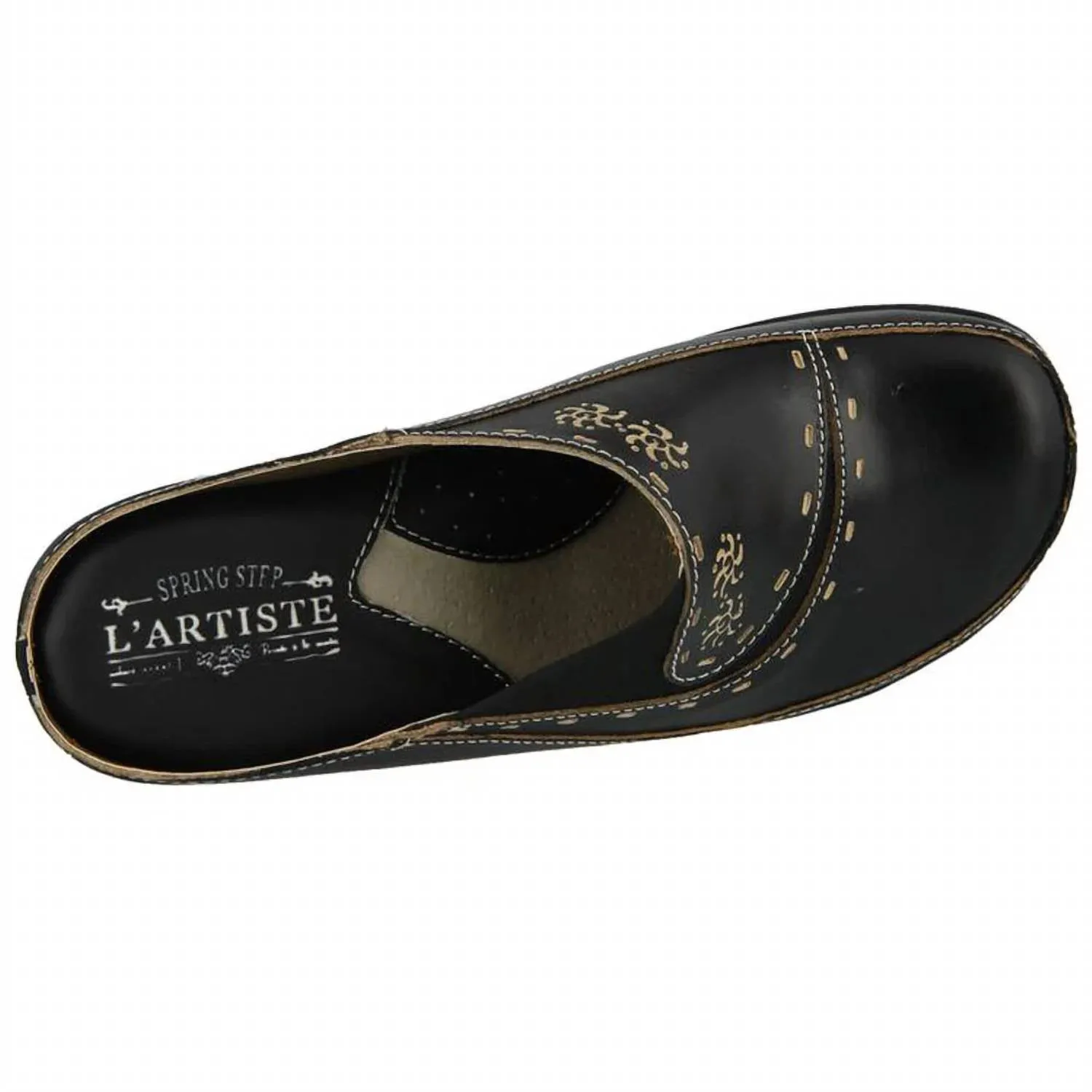 Women's Chino Leather Clog In Black
