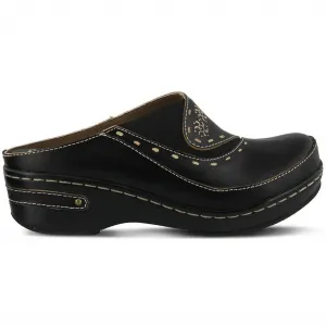 Women's Chino Leather Clog In Black