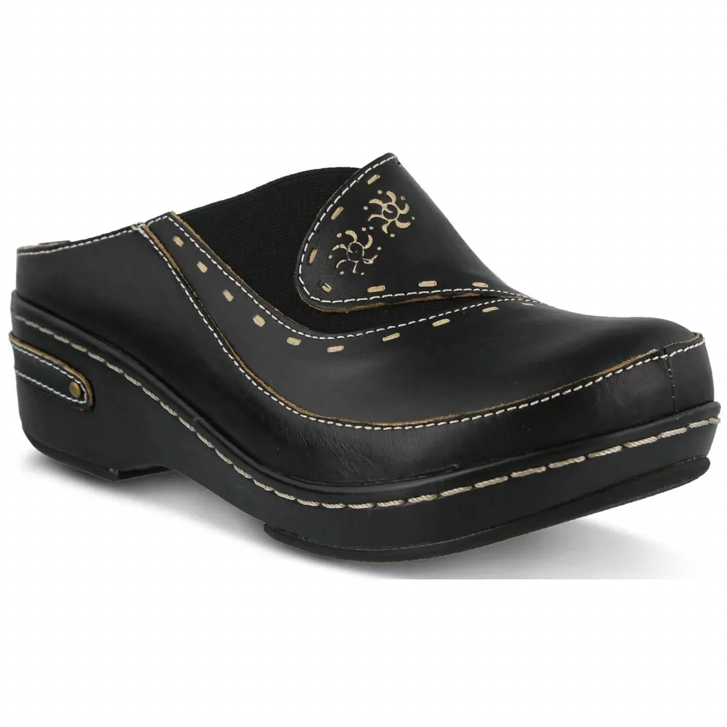 Women's Chino Leather Clog In Black