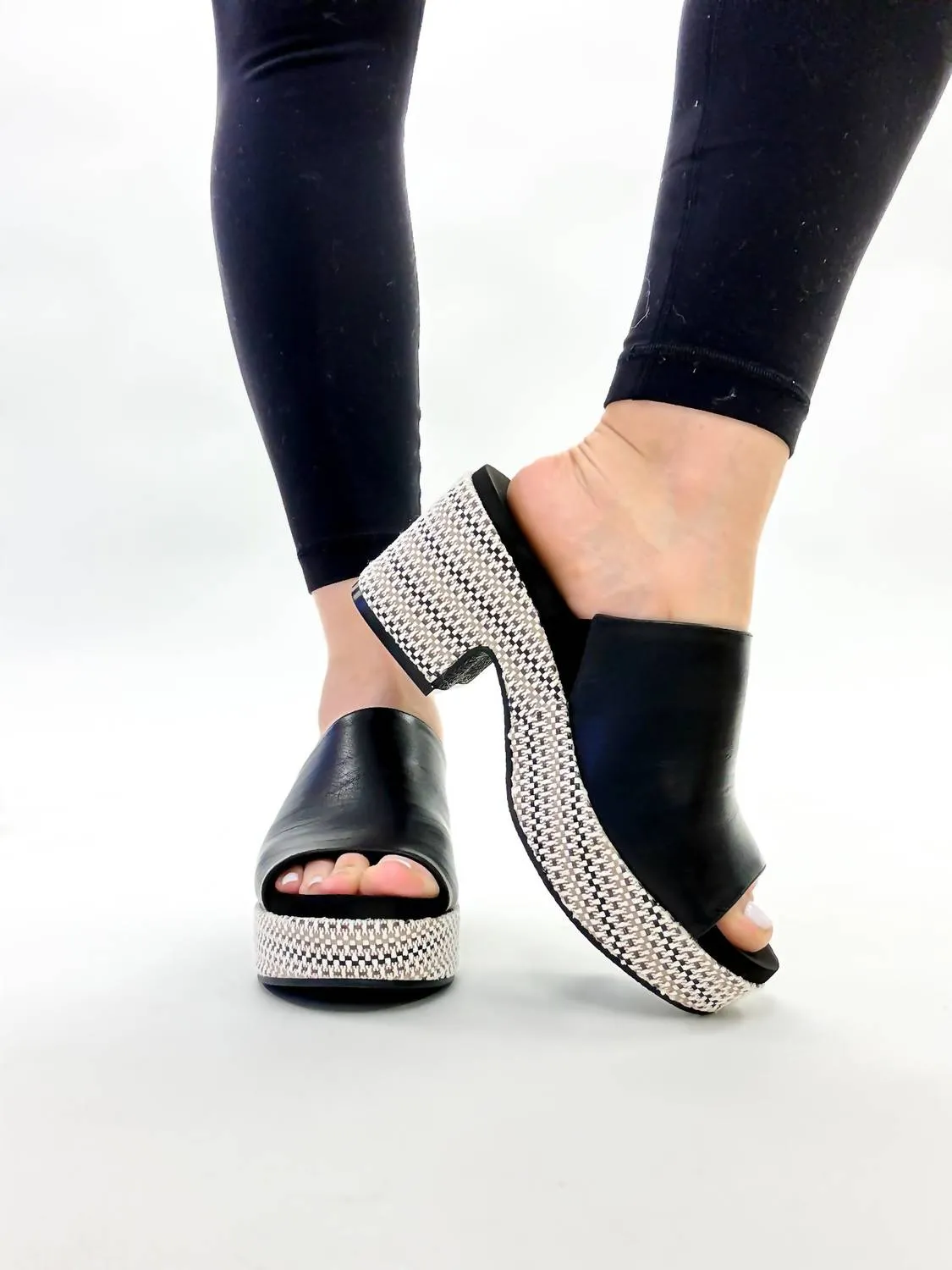 Women's Chunky Wedges Heel In Black