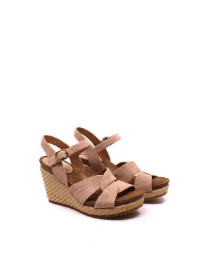 Women's Clarissa Camelia Wedge Sandal In Blush
