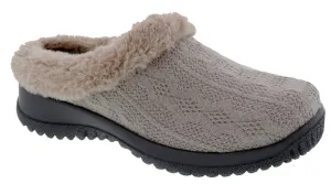 Women's Comfy Sweater Fabric Clogs In Stone