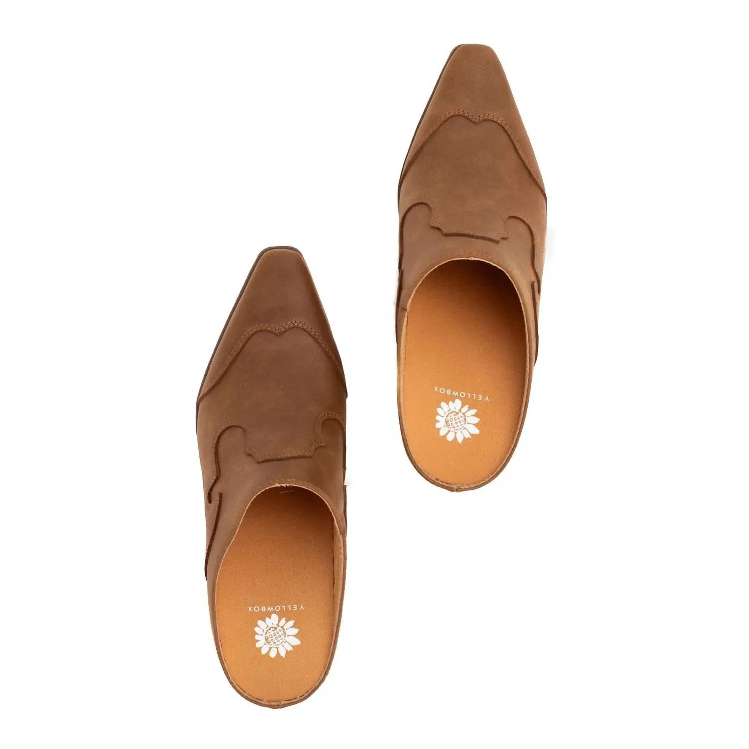 Women's Cyan Heeled Mule In Brown