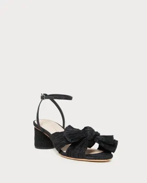 Women's Dahlia Pleated Knot Mule In Black
