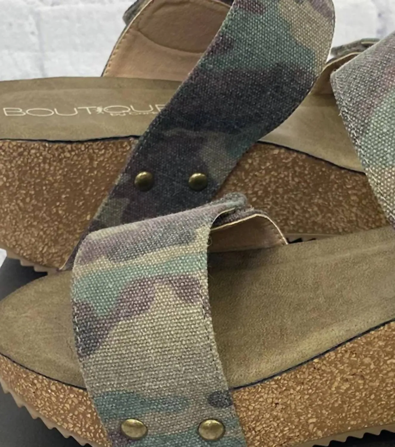 Women's Dina Camo Wedge Sandals In Camouflage