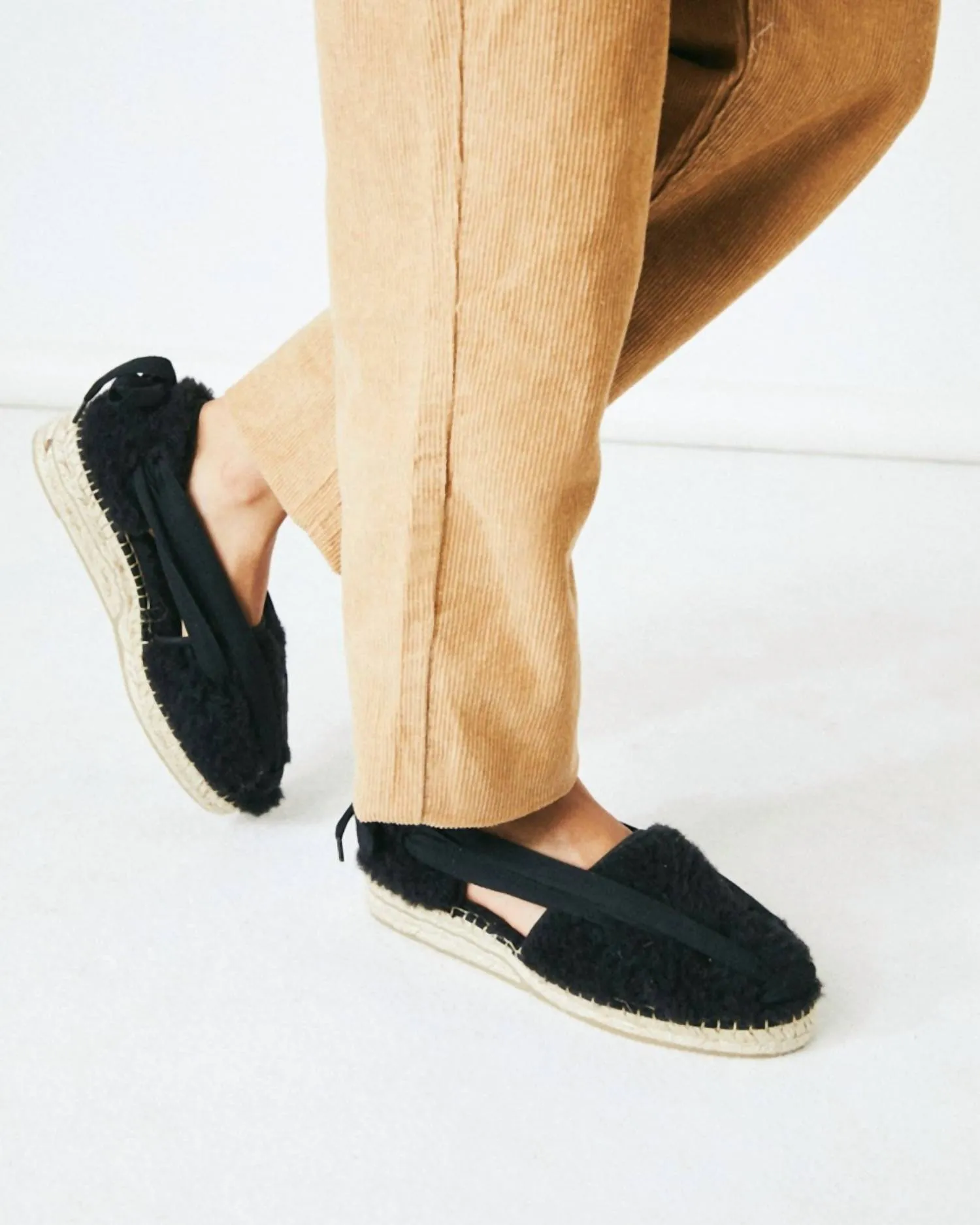 Women's Dom Shearling Espadrilles In Black