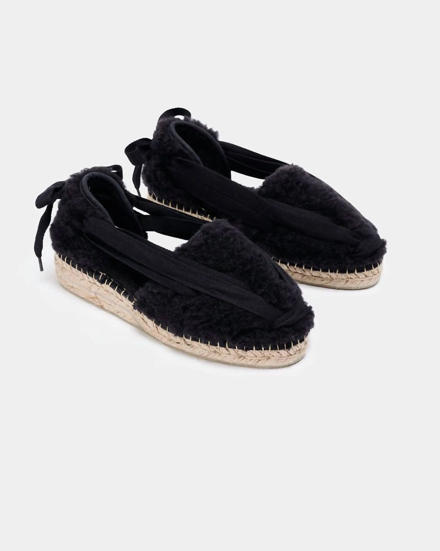 Women's Dom Shearling Espadrilles In Black
