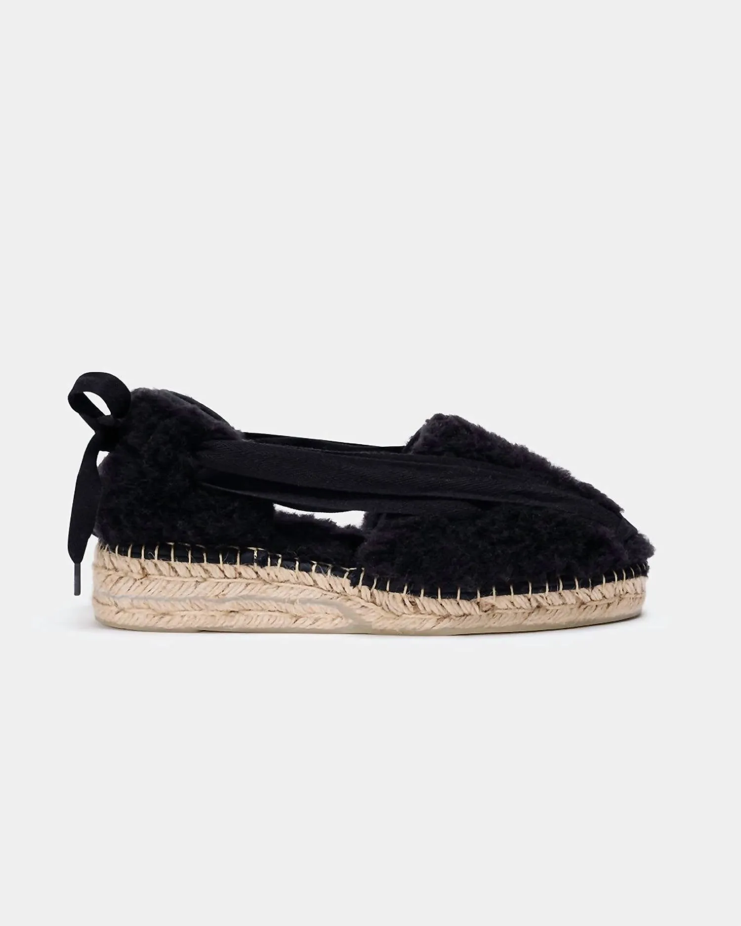Women's Dom Shearling Espadrilles In Black